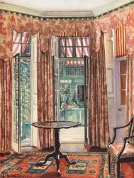 Innendekoration: Ein Londoner Zimmer in Rottönen