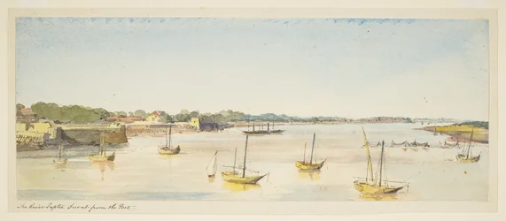 Fluss Taptie, Surat vom Fort (Boote)