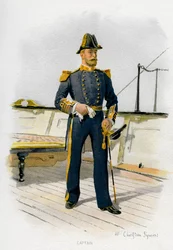 Kapitän der Royal Navy, um 1890-1893