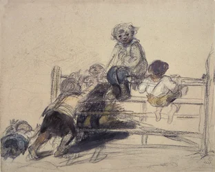 Skizze für Glücklich wie ein König, 19. Jahrhundert