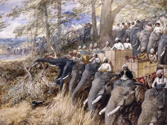 Der Prinz von Wales im Terai, der mit Sir Jung Bahadur Rana den Dschungel schlägt