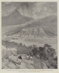 Die Unruhen auf Kreta, Retimo, eine der Hauptstädte der Insel und Schauplatz vieler Morde durch türkische Soldaten