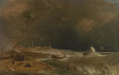 Madras oder Fort St. George in der Bucht von Bengalen – Ein vorbeiziehender Sturm [1833, Royal Academy of Arts, London, Ausstellungskatalog]