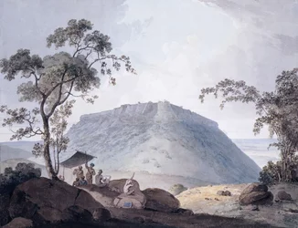 Die Südostansicht von Bijaigarh, Uttar Pradesh, ca. 1790