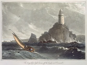 Der Leuchtturm von Lands End, Cornwall, aus Band I von 