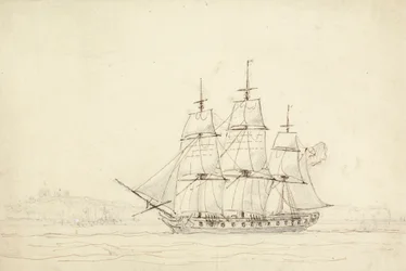 Dreimastiges Schiff