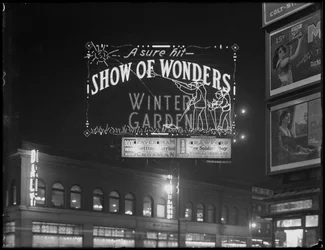 Beleuchtetes Schild für das 