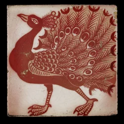 Fliese mit Pfau