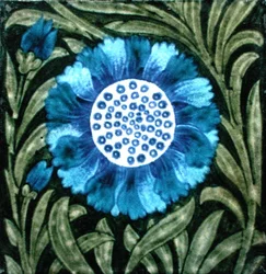 Fliese mit persischem Blumenmuster