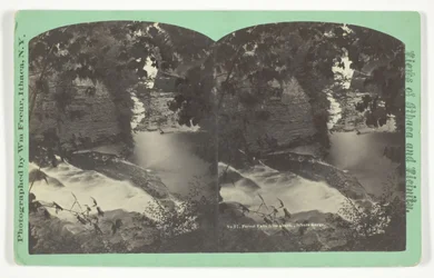 Waldwasserfälle von oben, Ithaca-Schlucht, späte 19. Jahrhundert