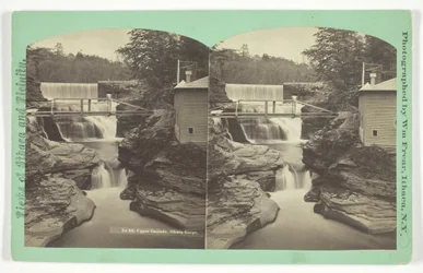 Obere Kaskade. Ithaca-Schlucht, spätes 19. Jahrhundert