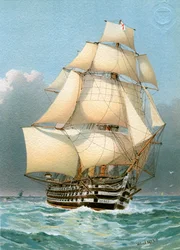 HMS Victoria, Kriegsschiff der Royal Navy mit 121 Kanonen, ca. 1859, ca. 1890-ca. 1893