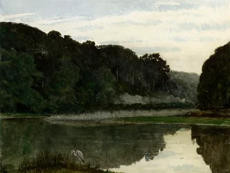 Landschaft mit Reiher, 1868