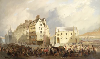 Blick auf den Lawn Market, Edinburgh