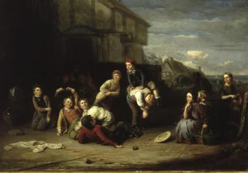 Bockspringen, ca. 1852