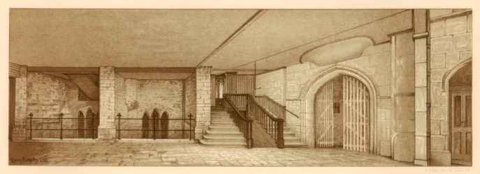 Bereich unter Chamberlains Court, Guildhall, City of London, 1886