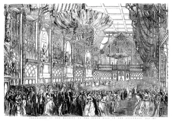 Prozession Ihrer Majestät zum Staatsball in der Guildhall, Stadt London, Juli 1851