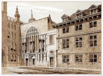 Westfassade der Guildhall Chapel, City of London, 1886
