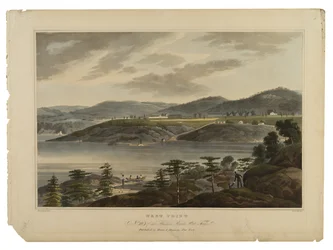 West Point, Nr. 16 des Hudson River Port-Folio, graviert von I. Hill