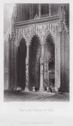 Vorhalle des Doms in Ulm (Gravur)