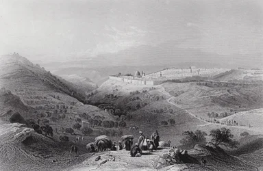 Der Ölberg und Jerusalem, vom Nordosten