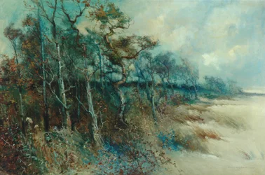 Bäume in einer sandigen Landschaft, Heysham, 1915