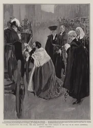 Das Dankgebet für den Frieden, der König empfängt die Huldigung der Stadt auf dem Weg zur St. Paul