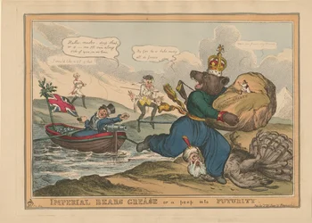 Imperial Bears Grease Greece oder ein Blick in die Zukunft. Karikatur über den Russisch-Türkischen Krieg