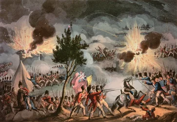 Der Ausfall aus Bayonne, um drei Uhr morgens, am 14. April 1814, graviert von Thomas Sutherland