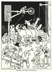 Illustration für Railway Ribaldry von W Heath Robinson
