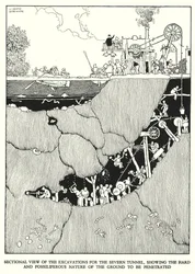 Illustration für Railway Ribaldry von W Heath Robinson (Lithografie)