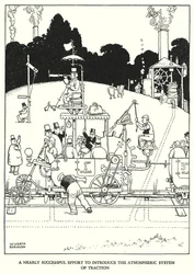 Illustration für Railway Ribaldry von W Heath Robinson (Lithographie)