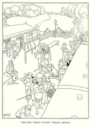 Illustration für Railway Ribaldry von W Heath Robinson (Lithographie)