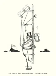 Illustration für Railway Ribaldry von W. Heath Robinson (Lithografie)