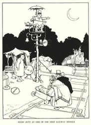 Illustration für Railway Ribaldry von W Heath Robinson