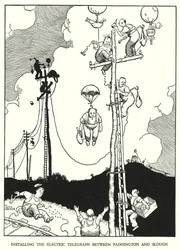 Illustration für Railway Ribaldry von W Heath Robinson (Lithografie)