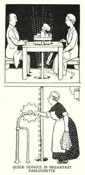 Schneller Service im Frühstücksraum