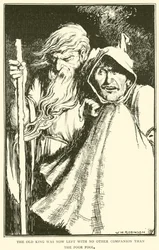 Der alte König war nun mit keinem anderen Gefährten als dem armen Narren übrig