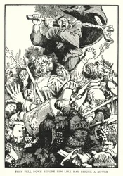 Sie fielen vor ihm nieder wie Heu vor einem Mäher