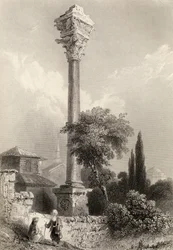 Säule des Marcian, Istanbul, Türkei, graviert von H. Adlard