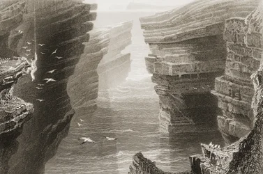 Bucht in Mal Bay, County Clare, Irland, aus 