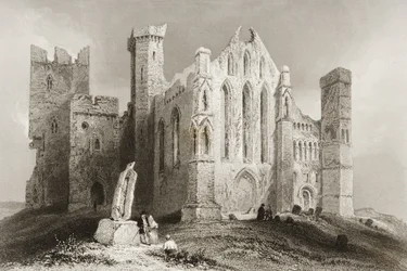 Der Felsen von Cashel, County Tipperary, Irland, aus 