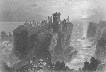 Blick auf Dunottar Castle, nahe Stonehaven