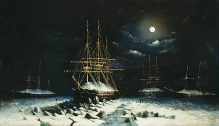 Die britische Marine-Franklin-Suchexpedition: H.M.S Resolute, Assistance, Intrepid und Pioneer überwintern in der Arktis