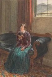 Eine Dame beim Lesen