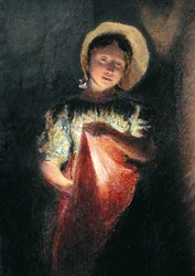 Mädchen im Kerzenlicht