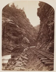 Ansicht einer Eisenbahn in den Rockies