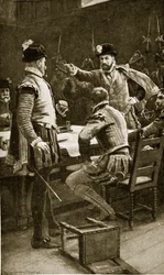 Regent Moray verhaftet seine Feinde, 1569, Illustration aus 