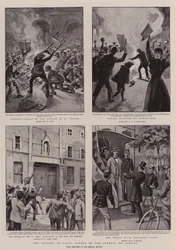 Die Unruhen in Paris, Szenen auf den Straßen am Sonntag