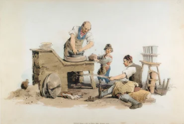Blumentöpfe machen, 1808